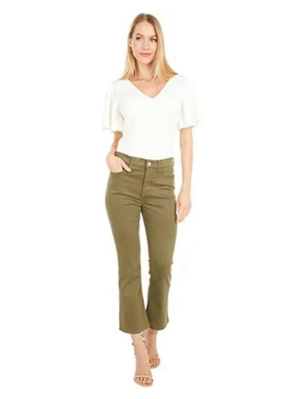 J Crew Garment-Dyed 9" Billie Demi-Boot Crop Pant Jean Gray Size 30